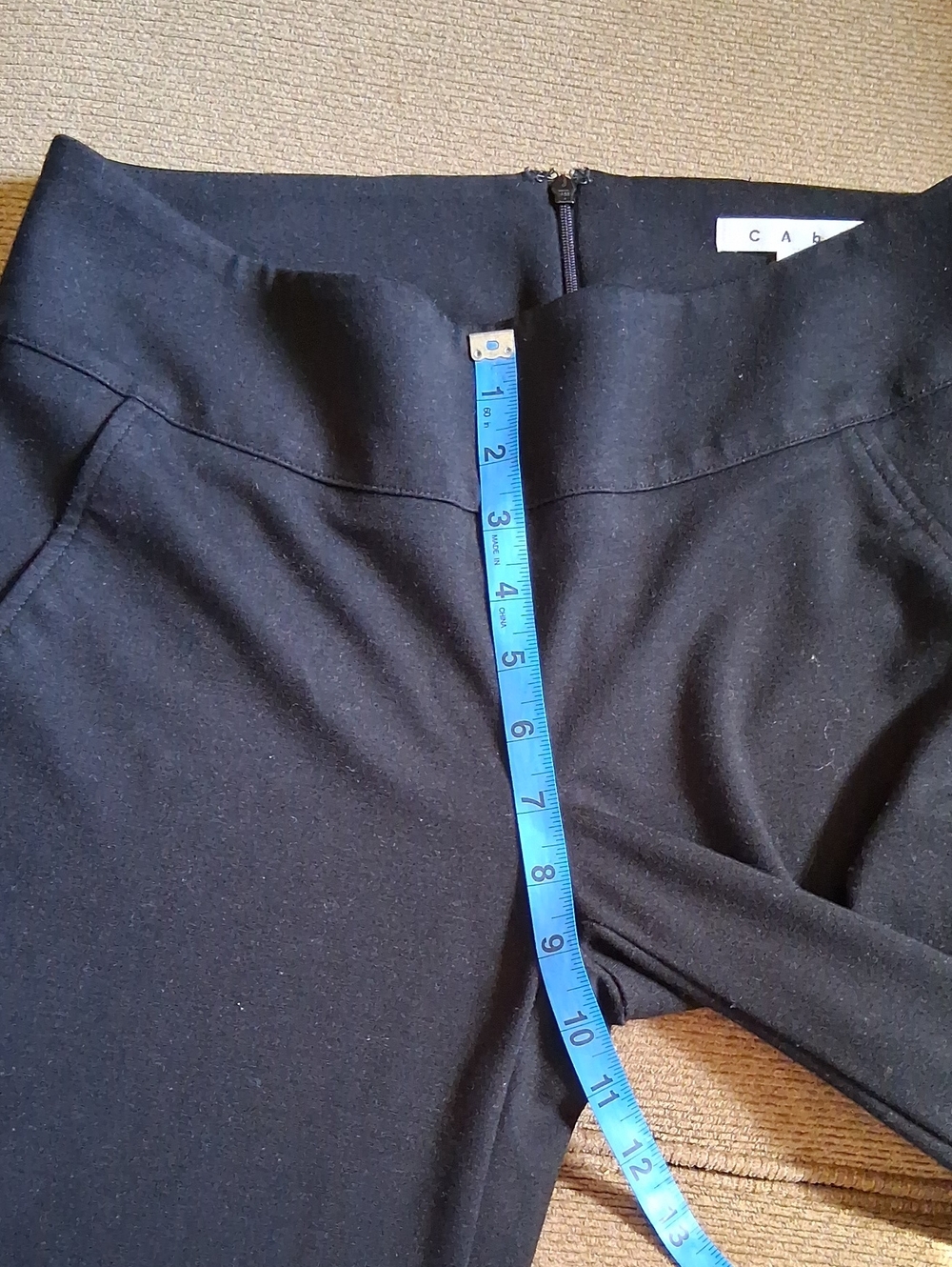 CAbi Black Cropped Knit Flare Pants - Picture 7 of 10
